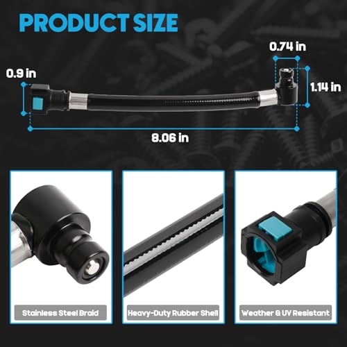 6290001D EFI Fuel Gas Line Fit For Harley Davidson 2001-2017 Softail Heritage Fat Boy Touring Road King Electra Glide Street Glide Replaces 62900-01D (Note:Will Not Fit FXSTD Deuce) by Pasangui - Used condition - Image 4