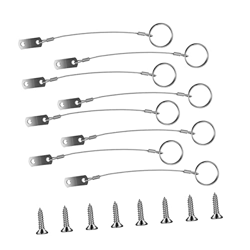 HOLIDYOYO 1 Set Anti-Lost Rope Pin Stainless Steel Cable Loops for Boat Railing Hardware