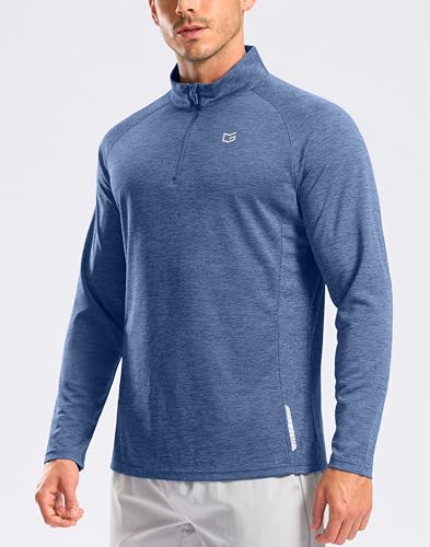 Image of G Gradual Men's Quarter Zip Pullover Running Athletic Shirts Long Sleeve