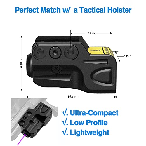 Gmconn GM-1002PL Purple Laser Sight For Pistol With A Rail, Low Profile Purple Beams For Full Size Or Compact Guns thumb #4