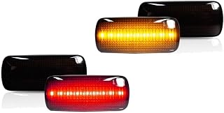 Dawn Jade 4X Smoked Quarter Panel Side Marker Lights Dually Bed ABS Housing Front Left Right Rear Plug and Play 2010-2018 for Dodge for Ram 2500/3500 2010,for Ram 2500/3500 2011-2018 WangD0945