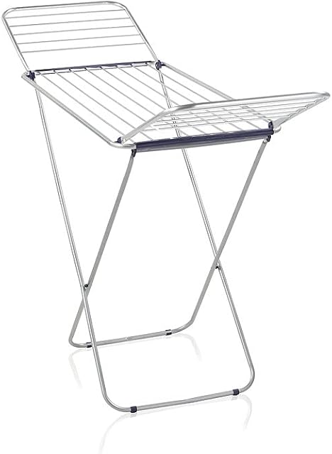 Leifheit Classic Siena 180 Easy Airer Clothes Rack, Extra-Thick Rails, Lightweight Clothes Rack, Clothes Airers Indoor Strong and Sturdy, Aluminium, Grey, 18 m