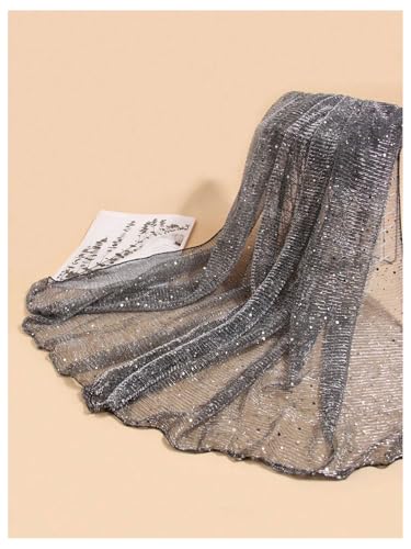 Image of Floerns Women's Sequin Bandana Square Scarf Silk Scarves Mesh Shawl and Wrap for Evening Dresses