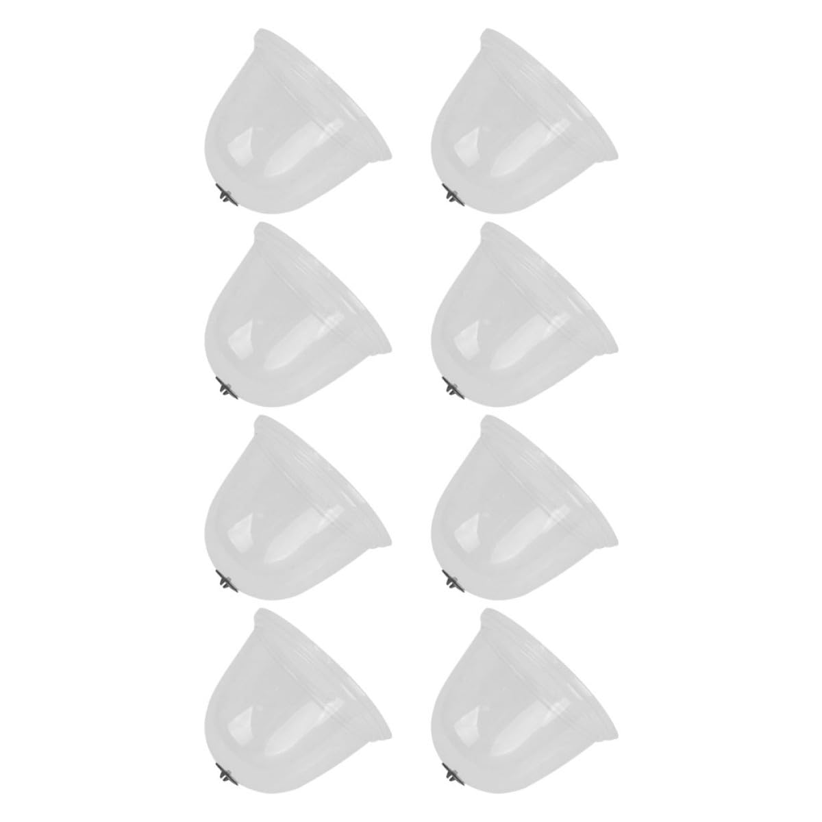 Toyvian Coperture per Piante Succulente Antipioggia in Plastica Traspirante 8 Pezzi, Coperchi Idratanti per Coltivazione e Protezione Piante da Esterno, per Giardino e Vaso Grande