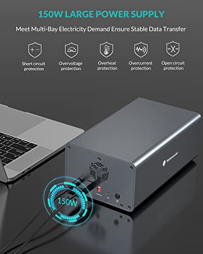 Yottamaster 2 Bay Raid External Hard Drive Enclosure For 2.5" 3.5" Hard Drives, Usb3.0 Raid Enclosure Support 32Tb & Raid 0/1/Jbod/Clone/Pm, Raid Drive Storage For Video Photo Backup [Fs2Ru3] #TOP4
