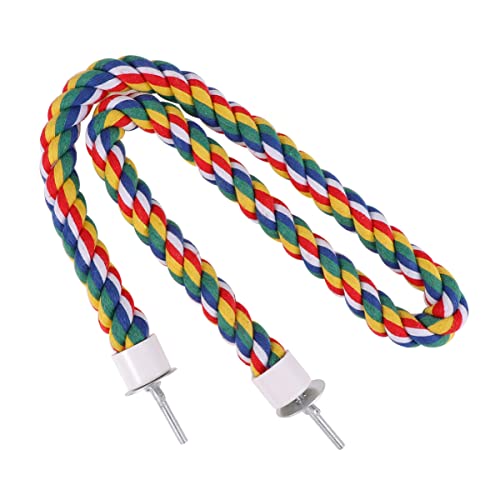 ULTECHNOVO Spiral Cotton Rope Bird Perch, Bird Perch Stand Parrot Budgie Rope Spiral Perch, Parrot Budgie Rope - Image 2
