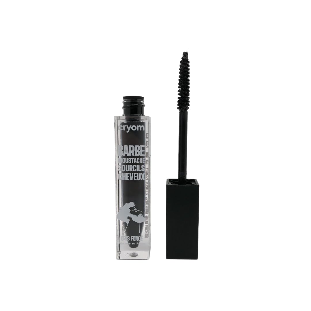 Correcteur temporaire de couleur pour barbe, sourcils et cheveux, flacon brosse 7 ml. Cosmétique et maquillage pour hommes. N°01 : Noir