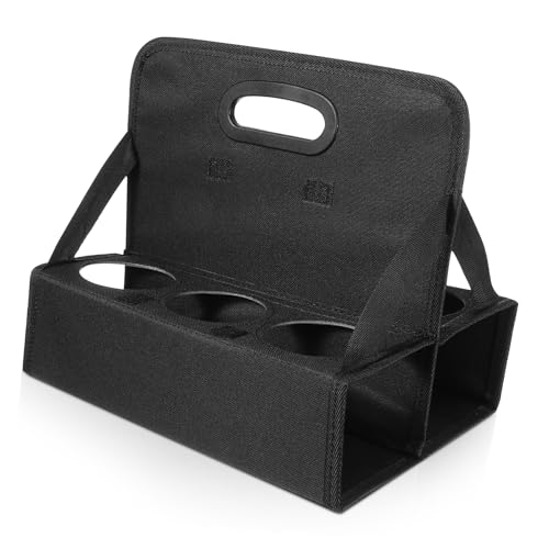 Alipis Foldable Coffee Cup Holder with Handle Reusable Drink Carrier Bag for Multiple Beverages Lightweight and Sturdy Design for for Takeout Go Use