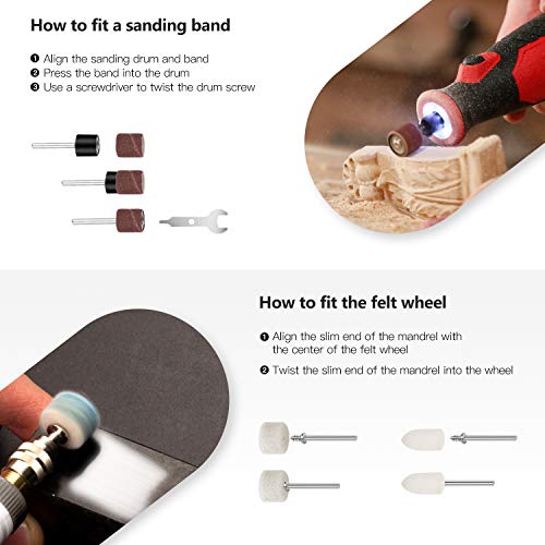 Avid Power Rotary Tool Accessories Kit 360Pcs, Rotary Tool Bits 1/8-Inch Shanks Universal Fitment For Easy Cutting, Grinding, Sanding, Sharpening, Carving And Polishing #TOP5