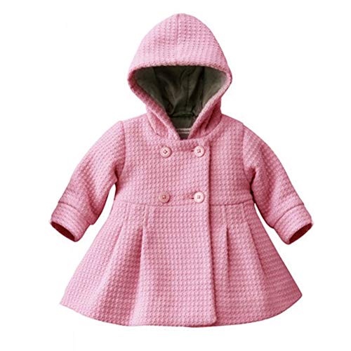 BOBORA Bebe Ninos Primavera Invierno Boton con Capucha Abrigos Chaqueta Trench 0-3 años
