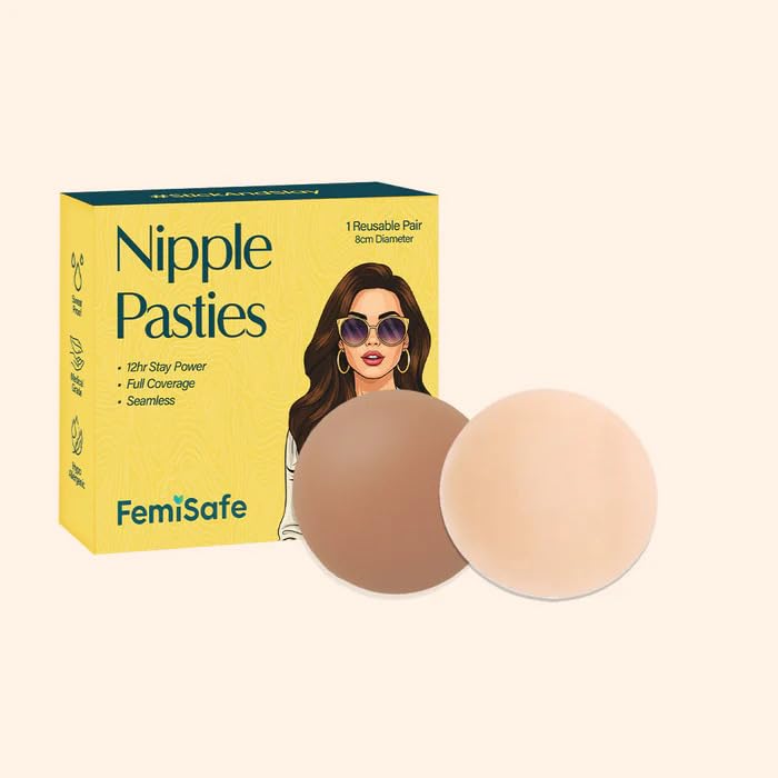 Reusable Nipple Covers for Women, Silicone Round Nipple Pasties, Seamless, Washable, Invisible Coverage, Skin-Friendly & Comfortable Reusable Up to 15 Times, 8cm-image-17