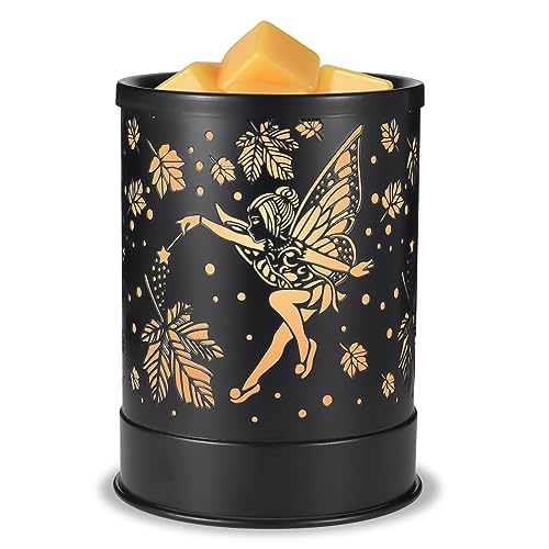 nawaza Wax Melt Warmer,Wax Melter and Candle Warmer for Scented Wax with 7 Colors LED Light,Electric Wax Warmer as Gifts for Mom Grandma Women(Flower Fairy)