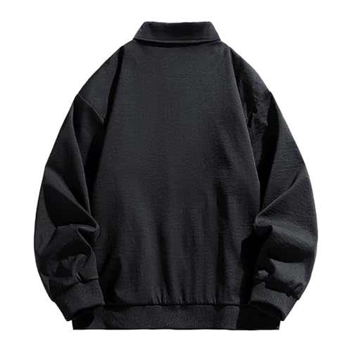 Men's Casual Jacket Fashion Loose Full Zip Lapel Spring Fall Workwear Outwear Plus Size Long Sleeve Coat with Pocket2