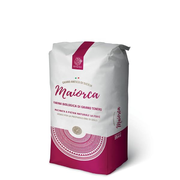 Molini Riggi® Farina di Maiorca Tipo 1 - Sacco da 25 kg - Grano Tenero Antico di Sicilia – Uso Professionale