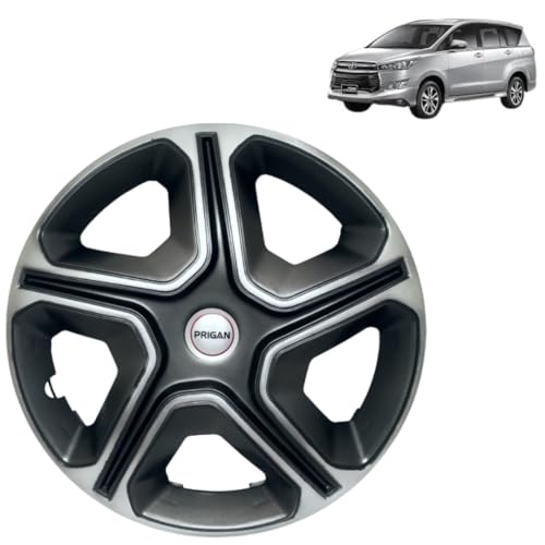 Image of Prigan Innova Crysta Grey Silver Wheel Cover 16 inch for Innova Crysta (Set of 4 Pcs) (Press Fitting) Model Name- Nexon Grey Silver 16