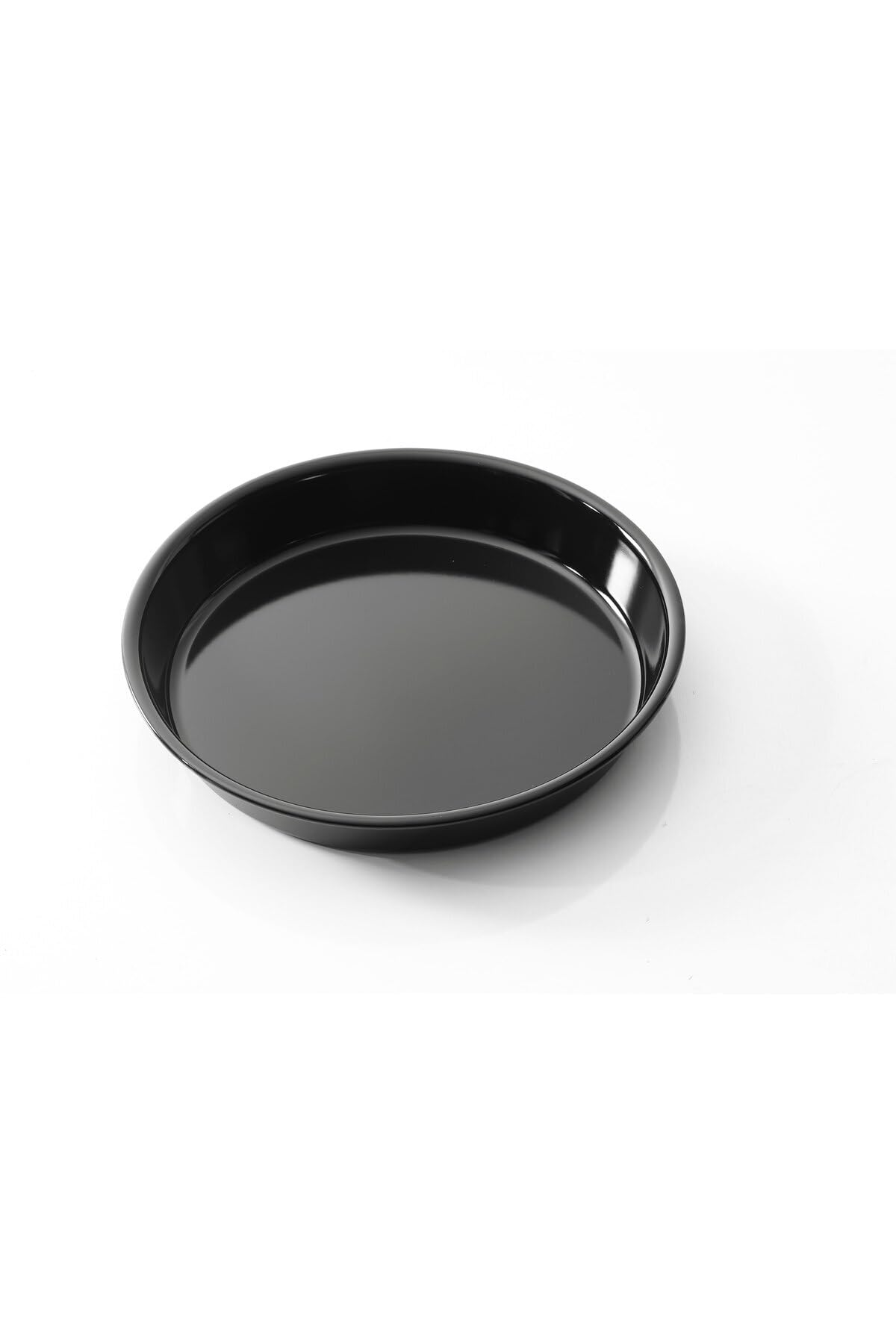 Cook-Lab 42 Cm Siyah Parlak Emaye Yuvarlak Fırın Tepsisi Ve Közmatik Pratik Emaye Közleme Tavası Seti Siyah 30 Cm
