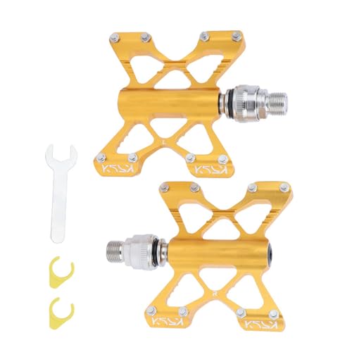 ZBIianxer Pedales de bicicleta de liberación rápida de aluminio, pedales planos de 9/16 pulgadas, antideslizantes, ligeros, resistentes al polvo, pedales de bicicleta de montaña