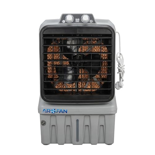 AROFAN Rio 30L Air Cooler for Room Cooling | Anti Bacterial Honey Comb Pads | Auto Swing Louvers | Compatible Wheels for Easy Moving