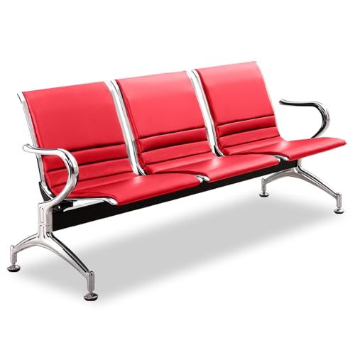 Muebles de oficina de tres plazas con brazos y bancadas de recepción hospitalaria