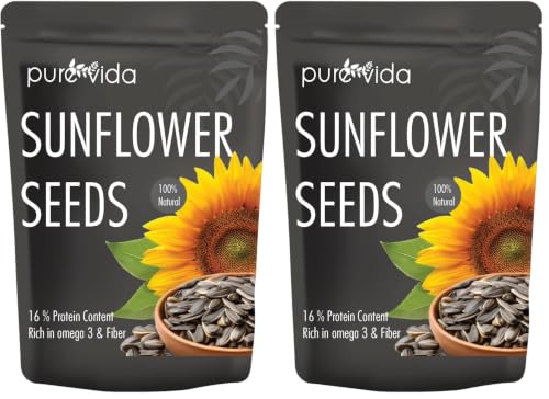 Image of Purevida Sunflower Seeds 200gm | Nutrient-Rich Superfood for Heart & Skin Health | High in Vitamins, Minerals & Healthy Fats | Natural, Gluten-Free | Perfect for Snacking, Salads, Baking & Smoothies