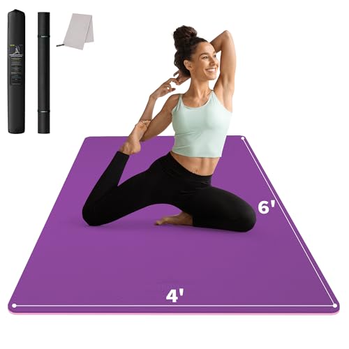 CAMBIVO Yogamatte XXL, Gymnastikmatte groß 183cm x 122cm x 6mm,...