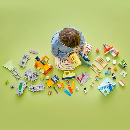 Image of LEGO DUPLO Town Big Interactive Community Train Set 10428 - Building Blocks Set for Age 3+ Boys and Girls