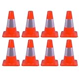 OranclUS 8 Pack 12" Traffic Cones with 4" Reflective Collars – Durable PVC Safety Cones for Parking, Construction, Sports & Training – High Visibility, Weather-Resistant