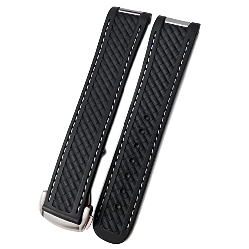 Bracelet montre 20mm silicone contre la transpiration pour Omega Seamaster 300