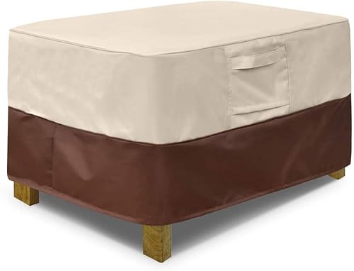 Vailge - Funda de taburete para patio, impermeable, resistente, con asas acolchadas ideal como cubierta para mesa auxiliar de patio, cubierta de