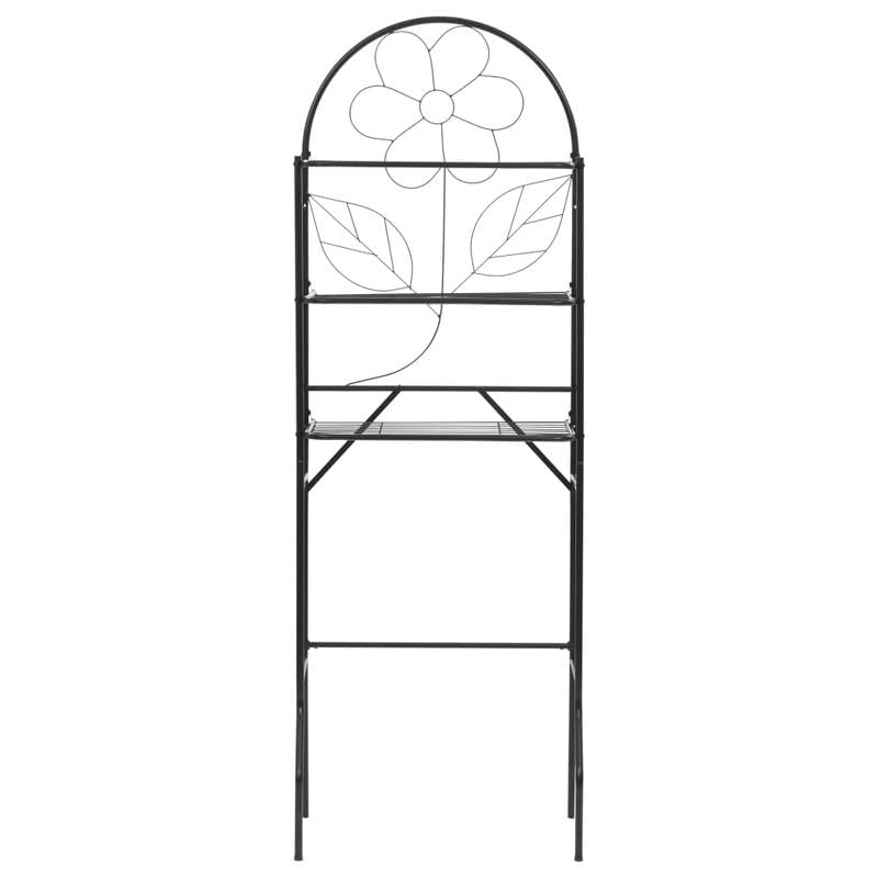 Estantería negra para inodoro, 60 x 33 x 174 cm, estantería de baño con 3 niveles, ahorra espacio y elegante para inodoro, cuarto de baño, almacenamiento estable para artículos de higiene y accesorios