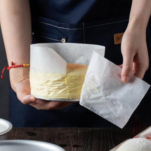 Papel para hornear en 2 rollos con silicona resistente al aceite para moldes de repostería 7
