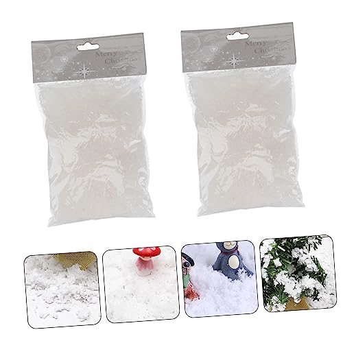Wakauto 2 Pacotes de Natal Neve Artificial Em Pó Falsos Flocos de Neve Simulação Floco de Neve árvor