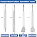 SDS Plus Chisel Set - 4-Piece Heavy-Duty SDS Plus Bits for Hammer Drill, Includes Flat & Pointed SDS Plus Chisel, Professional Tile Removal Tool for Concrete Demolition and Thinset Removal