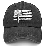 Christian Hats for Men Jesus Cross America Flag Baseball Cap for Women Religious Gifts for Birthday Christmas