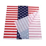 ABOOFAN Mantel Patriótico PE para Mesa con Diseño Bandera Estadounidense Reutilizable y Resistente la Decoloración para Fiestas Julio y Día Independencia