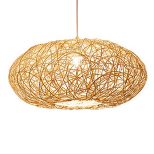 Abat-jour en bambou creux style bohème pour luminaire intérieur