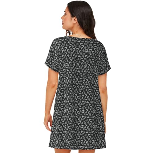 Chemise de nuit légère anti-transpiration à manches courtes