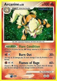 Amazon.com: Pokemon - Arcanine (1) - Rising Rivals - Reverse Holo ...