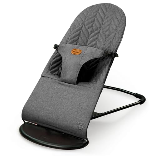 Hamaca bebé 2 en 1 Mecedora y balancín – Reclinable y Plegable – Arnés 3 Puntos – Ligera y compacta – Uso Desde 0 Meses hasta 9 kg – Paradise Gris Asalvo