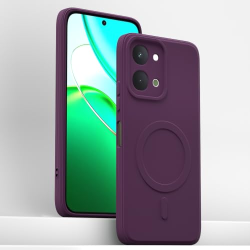 Image of Pikkme Back Cover for Vivo T5x / Vivo Y51 Pro /iQOO Z11x 5G Soft Matte Silicone Mag-Safe Design (Mag-Safe Not Support) Camera Protection | Slim Fit Bumper Cover (Purple)