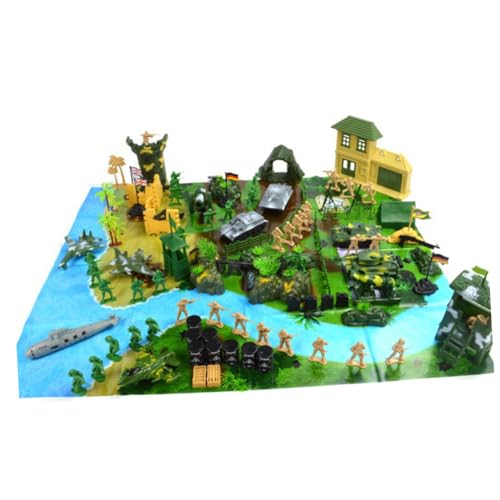 SUPVOX Model Set 130pcs Army Men Toys Contemporary Soldiers Action Figures Table Toy