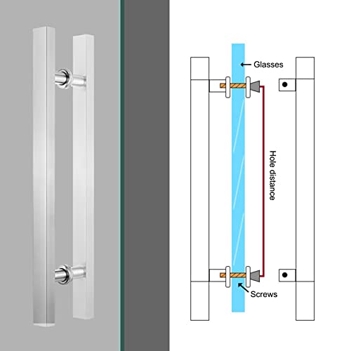 Poignée de porte d'entrée rectangulaire moderne design haut de gamme en verre