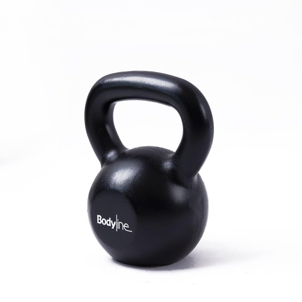 Bodyline Hantle kulowe z żeliwa, 12 kg, profesjonalne rosyjskie hantle do treningu funkcjonalnego, studia fitness i domowego fitnessu z ergonomicznym uchwytem