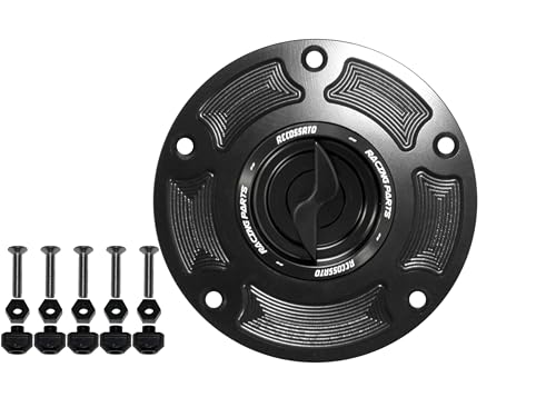 Bouchon d'essence en aluminium noir Accossato pour habiller la Ducati Scrambler