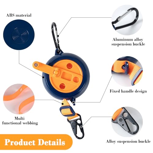 Image of HASTHIP Portable Retractable Clothes Line 4.1m, 2 Hooks, 41 Holes | Adjustable Reach, Helps Reduce Laundry Clutter, Lightweight Design, Indoor Outdoor Use, Easy Setup