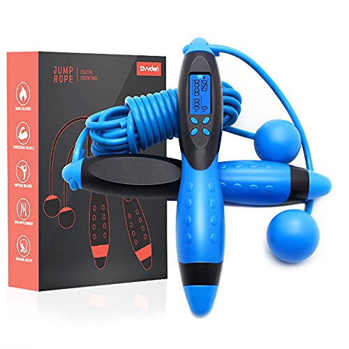 Jump Rope, Weighted Jumping Rope with Counter for Fitness Exercise, Adjustable Digital Cordless Speed Skipping Rope Workout Training for Adults,Women, Men,Kids
