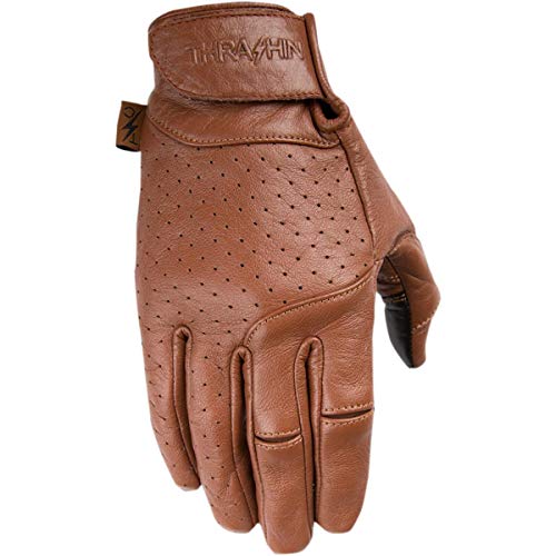 Thrashin Supply Siege Mens Leather Gloves Brown XL