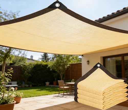 Toldo de jardín crema de 150x280 cm con protección UV transpirable 2