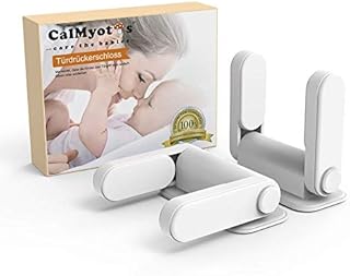 CalMyotis Fenstersicherung Kinder, Kindersicherung tür mit drehbaren Griffen, Kindersicherung Fenster, CIP66 Polyethylenschaumband, hält einer Belastung von 150N stand, 2er Pack