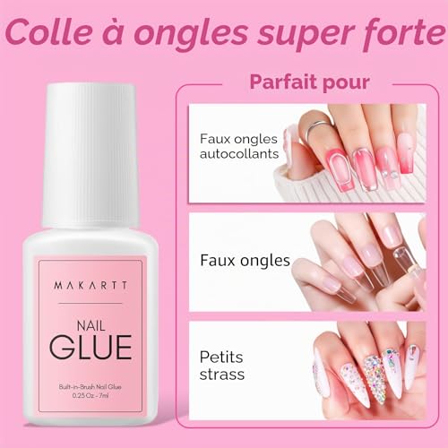 Makartt Colle Faux Ongles 3x7mL - Extra Forte Avec Pinceau Applicateur – vue 2